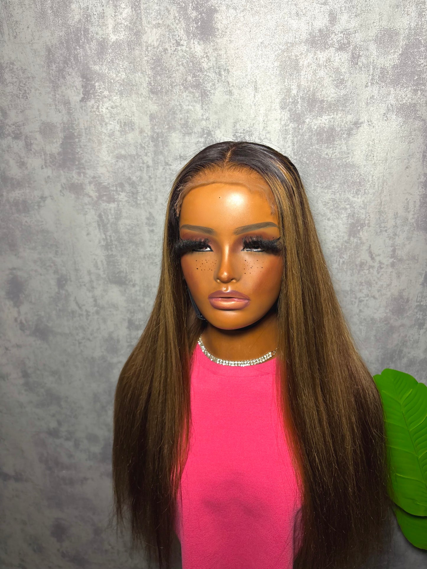 Our Brown highlighted wig
