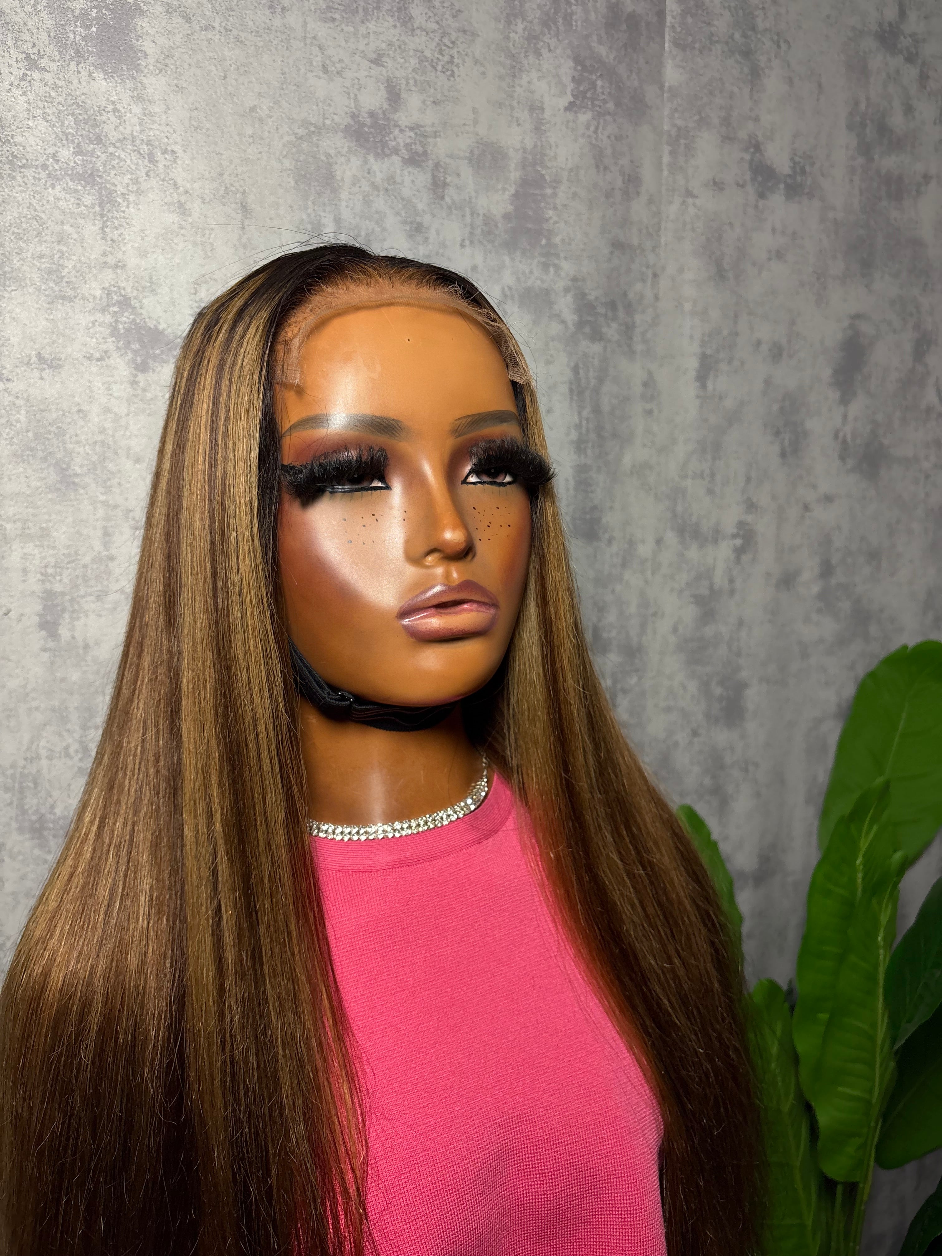 Our Brown highlighted wig